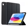 DIGISTOR HK drivego Hülle für iPad 11. Generation A16 2025 / 10. Generation 2022 (11/10,9 Zoll) mit Stifthalter, dreifach faltbarem Standfuß, Auto Sleep/Wake, flexiblem TPU-Cover für iPad 10. Gen/11. Gen, Schwarz