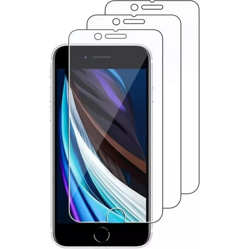 JETech Displayschutz aus gehärtetem Glas für iPhone SE 3/2 (2022/2020) 4,7 inch - 3er-Pack, 9H, 2.5D, hüllenfreundlich