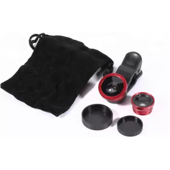 CYOO CY121416 2-in-1 Smartphone-Objektiv-Set - 180° Fisheye- & Makro-Objektiv mit Universal-Clip