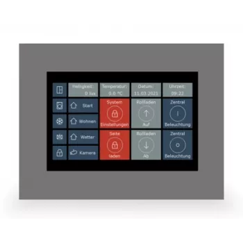 MDT VC-0701.04 Touchpanel VisuControl 7 inch KNX Raumcontroller, Schwarz