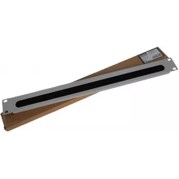IT-BUDGET 19 inch Kabeldurchführungspanel mit Bürstendichtung, 1U, 415x20 mm Öffnung, Lichtgrau 90ITBKDFPB1HEG