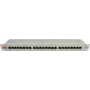 IT-BUDGET 19 inch Business Patch Panel Cat.6A geschirmt 24-Port 1U PoE+ mit Staubschutzklappen, Hellgrau 90ITBPP6ASSG