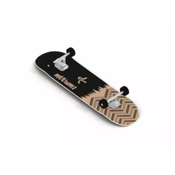 MUUWMI AU 541 Komplett-Skateboard, 31 x 8 Zoll kanadisches Ahorn-Deck, ABEC 7 Kugellager, Waldmotiv