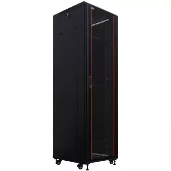 IT-BUDGET 19 inch Server-Rack SRK - 42U - 600x1000 mm - Glas-/Stahltür - Flatpack - Schwarz 90ITB19SRK42610GSN