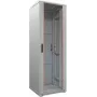 IT-BUDGET 19 inch Netzwerkschrank SRK - 38U - 600x800 mm - Glas-/Stahltür - Flatpack - Lichtgrau 90ITB19SRK3868GGN