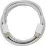 PowerRay USB-C auf USB-C Daten- und Ladekabel, 60W PD, Nylongeflecht, 1m, Weiß, Bulk 4260357351156