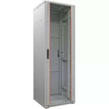 IT-BUDGET 19 inch Server Rack SRK 42U 600x1000 mm Glas-/Stahltür Flatpack Hellgrau 90ITB19SRK42610GGN