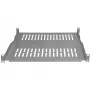 IT-BUDGET 19 inch Rack-Einlegeboden / Geräteablage - 80 kg Traglast - 350 mm Tiefe - Tiefenvariable Montage - Hellgrau (90ITB19FBX350G)