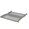 IT-BUDGET 19 inch Rack-Einlegeboden / Geräteablage - 80 kg Traglast - 350 mm Tiefe - Tiefenvariable Montage - Hellgrau (90ITB19FBX350G)