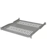 IT-BUDGET 19 inch Rack-Einlegeboden / Geräteablage - 80 kg Traglast - 350 mm Tiefe - Tiefenvariable Montage - Hellgrau (90ITB19FBX350G)