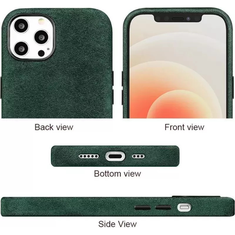 CYOO Alcantara Hülle für Apple iPhone 13 Pro Max – Schwarz CY122561