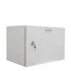 IT-BUDGET 19 inch Wandgehäuse Netzwerkschrank Easy - Massive Stahltür - 6U - B 600 x T 400 mm - Stahlblech - Lichtgrau (90RR19CWV664MG)
