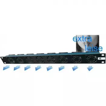 Liebernetz 19-SILENT Lüftereinheit - Horizontaler Auslass - 50 m³/h Luftstrom - 1U - 12V DC - Superleise 15 dB - Schwarz (90LN19LUE1HE8BRS)