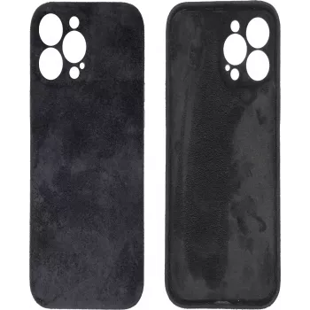 CYOO Alcantara Soft Hülle für Apple iPhone 14 Plus - Schwarz CY122787