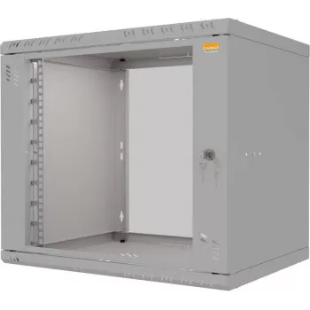 IT-BUDGET 19-Zoll-Wandgehäuse TAUNUS 9U 450mm Tiefe Glastür Lichtgrau 90ITB19945GG