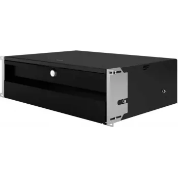 IT-BUDGET 19 inch Rack-Schublade für kleine Geräte, Dokumente, Werkzeuge - 3U - abschließbar - Schwarz (90ITBSL3HES)