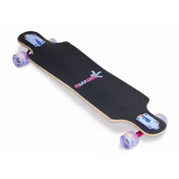 MUUWMI AU 560 Longboard Compact Cruiser Skateboard, ABEC 7 Kugellager, LED-Leuchträder, 7-lagiges kanadisches Ahornholz