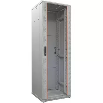 IT-BUDGET 19 inch Netzwerkschrank SRK - 42U - 600x600 mm - Glas-/Stahltür - Montiert - Lichtgrau 99ITB19SRK4266GGNM