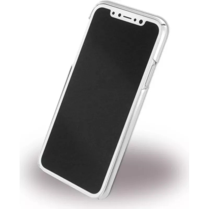 CYOO Brushed Stand Hülle für Apple iPhone X / XS - Silber