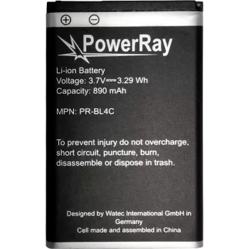 PowerRay PR-BL4C 890 mAh Li-Ion-Akku für Nokia 6300, Bulk