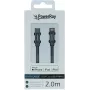 PowerRay USB-C auf Lightning MFi geflochtenes Kabel 2m Grau PR-DCCL200TGY