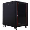 IT-BUDGET 19 inch Netzwerkschrank SRK - 18U - 600x800 mm - Glas-/Stahltür - Montiert - Schwarz 99ITB19SRK1868GSNM