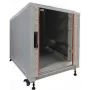 IT-BUDGET 19-Zoll Server-Rack SRK 12U 600x1000 mm Glas-Fronttür Hellgrau 90ITB19SRK12610GGN