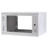 IT-BUDGET 19 inch Wandgehäuse T-STONE, 6U, 450 mm Tiefe, Glastür, abschließbar, Weiß (90ITBTSWV6545GW)