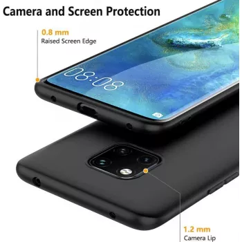 CYOO Premium Liquid Silikon Hülle für Huawei Mate 20 Pro - Schwarz