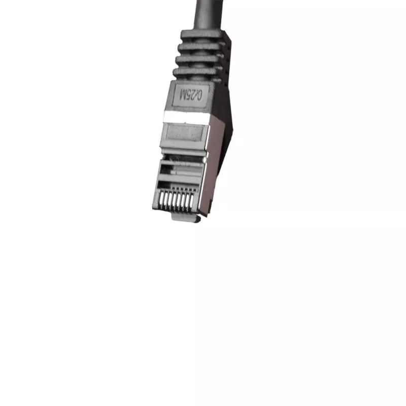IT-BUDGET Cat.8.1 S/FTP Patchkabel, 1m, Schwarz, 40Gbps, 2000MHz, LSZH, PoE+ 90ITBFLEX81PK1S