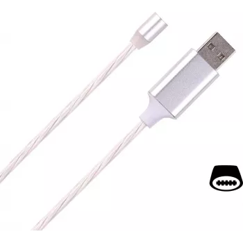 CYOO Flow Light Magnet USB Type-C Kabel 1m Weiß LED Ladekabel Daten-Synchronisation CY121476