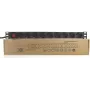Liebernetz 19-Zoll 9-fach Schuko PDU mit Schalter, Aluminium, Schwarz 90LNSDL199SS