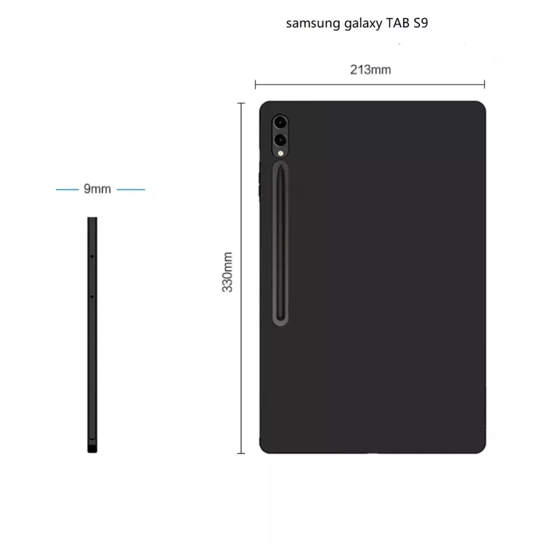 MRDISC Rückseitenabdeckung für Samsung Galaxy Tab S9 FE 11 Zoll Schwarz TPU (MG-BCSGTABS9FESW)