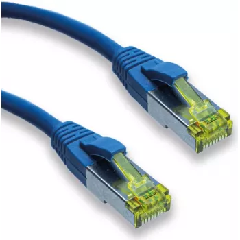 IT-BUDGET Full Copper Premium Patchkabel - Super Flex TPE - Cat.6A mit Cat.7 Rohkabel - 600 MHz - Halogenfrei - PoE+ - 10 Gbit - Blau - 2 m 90ITBFLEX6A7PK2B