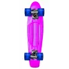 NORULES No Rules AU 349 Mini-Cruiser-Skateboard mit leuchtenden Rollen, Pink