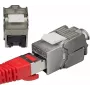 IT-BUDGET RJ45 Business Keystone Modul Cat.6A geschirmt werkzeugfrei Small Form Factor mit Staubschutzklappe PoE+ (90ITBKM6ASS)