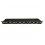 IT-BUDGET 19 inch Cat.6A geschirmtes 24-Port Patch Panel, kurze Bauform, PoE+ fähig, 1U, Schwarz 90ITBPP6A1S