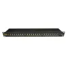 IT-BUDGET 19 inch Cat.6A geschirmtes 24-Port Patch Panel, kurze Bauform, PoE+ fähig, 1U, Schwarz 90ITBPP6A1S