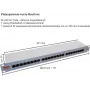 IT-BUDGET 19 inch Patch Panel Profi S - Kurze Einbautiefe - Geschirmt - Cat.6A - 24 Port - PoE+ fähig - 1U - Hellgrau (90ITBPP6A1G)