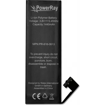 PowerRay Akku PR-616-0613 für iPhone 5, 1440 mAh, Bulk