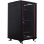 IT-BUDGET 19 inch Netzwerkschrank SRK - 22U - 600x800 mm - Glas-/Stahltür - Flatpack - Schwarz (90ITB19SRK2268GSN)