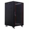 IT-BUDGET 19 inch Netzwerkschrank SRK - 18U - 600x600 mm - Glas-/Stahltür - Flatpack - Schwarz (90ITB19SRK1866GSN)