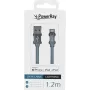 PowerRay USB-auf-Lightning MFi-Textilkabel 1,2 m Textilgrau PR-DCUL120TGY