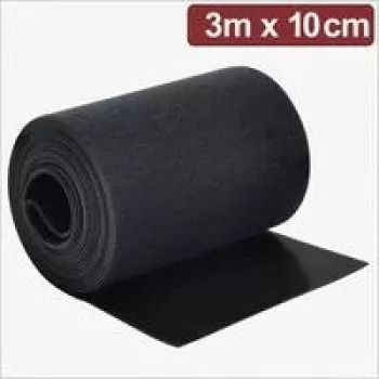 Quadrios 24CA312 Klettverschlussband-Rolle 3 m x 10 cm Schwarz