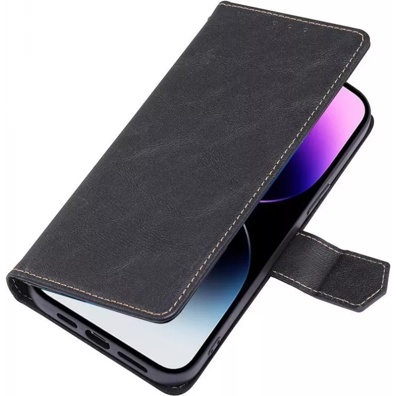 CYOO Premium BookCase Folio Hülle für Apple iPhone 14 Plus – Schwarz CY122795