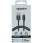 PowerRay USB-auf-Lightning-Daten- und Ladekabel 3m Textil Grau PR-DCUL300TGY