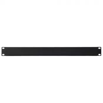 IT-BUDGET 19 inch Rack-Blindplatte 1U - Stahlblech, schwarz pulverbeschichtet (90ITBBP1HEMS)