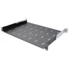 IT-BUDGET 19 inch Rack-Einlegeboden / Geräteablage - 40 kg Traglast - 350 mm Tiefe - Tiefenvariable Montage - Schwarz (90ITB19FB350S)
