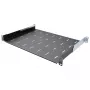 IT-BUDGET 19 inch Rack-Einlegeboden / Geräteablage - 40 kg Traglast - 350 mm Tiefe - Tiefenvariable Montage - Schwarz (90ITB19FB350S)