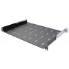 IT-BUDGET 19 inch Rack-Einlegeboden / Geräteablage - 40 kg Traglast - 350 mm Tiefe - Tiefenvariable Montage - Schwarz (90ITB19FB350S)